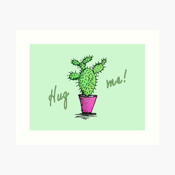 Artikel-Vorschau von Kaktus hug me! Umarme mich!, designt und verkauft von SalogwynLifeArt.