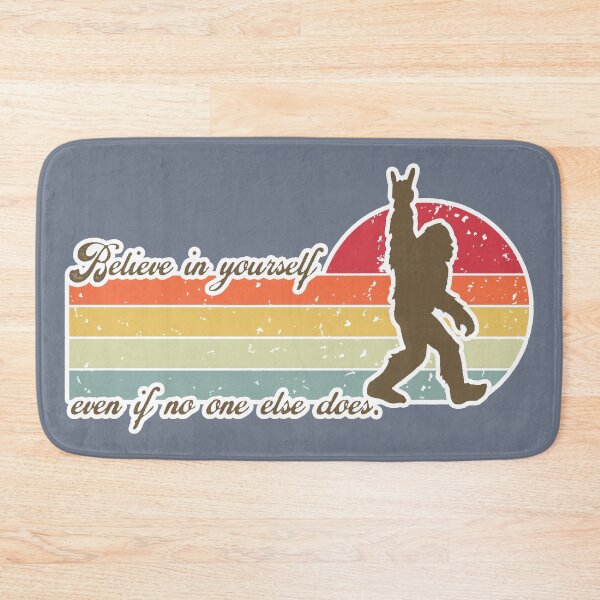 Item preview, Believe in yourself - Bigfoot believes in you - inspirational sasquatch - positive vibes RETRO sunset designed and sold by originalsusie.