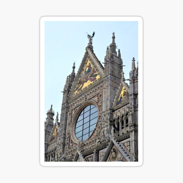 Ornate church in Siena Sticker