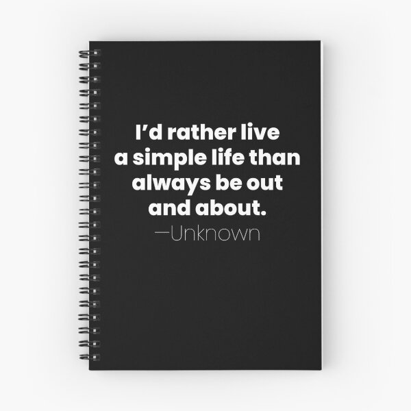 Item preview, Rather Live a Simple Life, Unknown Introvert Quote designed and sold by MariosNydras.