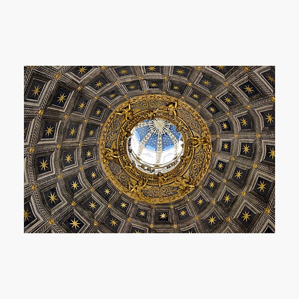 Ornate domed church roof, Siena Photographic Print