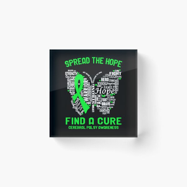 Item preview, Butterfly Ribbon Spread The Hope Find A Cure Cerebral Palsy Awareness designed and sold by Tadmab.