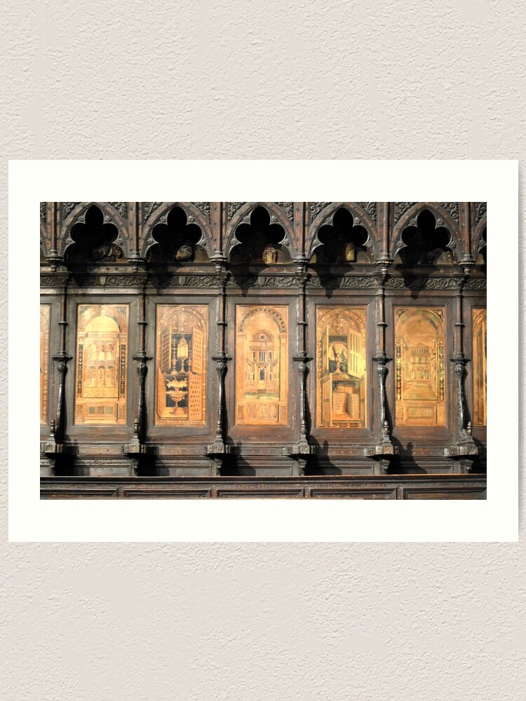 Alternate view of Wooden church alter, Siena Art Print