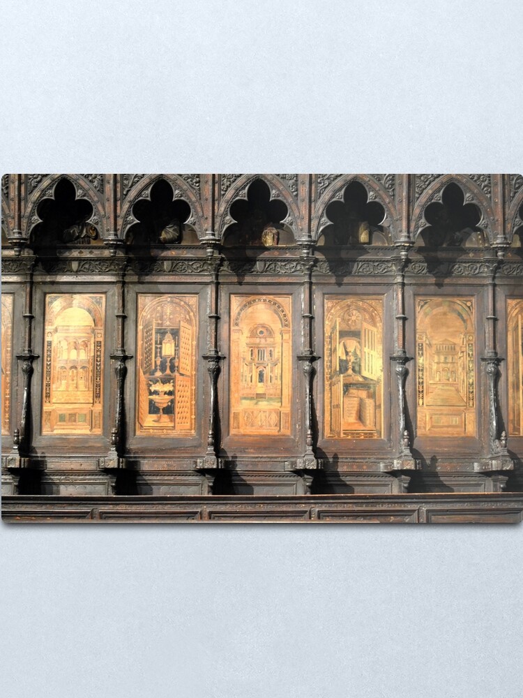 Alternate view of Wooden church alter, Siena Metal Print