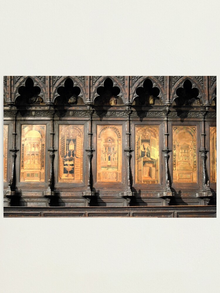 Alternate view of Wooden church alter, Siena Photographic Print