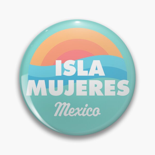 Item preview, Isla Mujeres Retro Beach Badge designed and sold by modeoftravel.