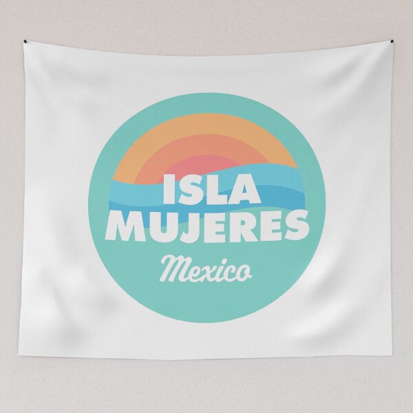 Item preview, Isla Mujeres Retro Beach Badge designed and sold by modeoftravel.