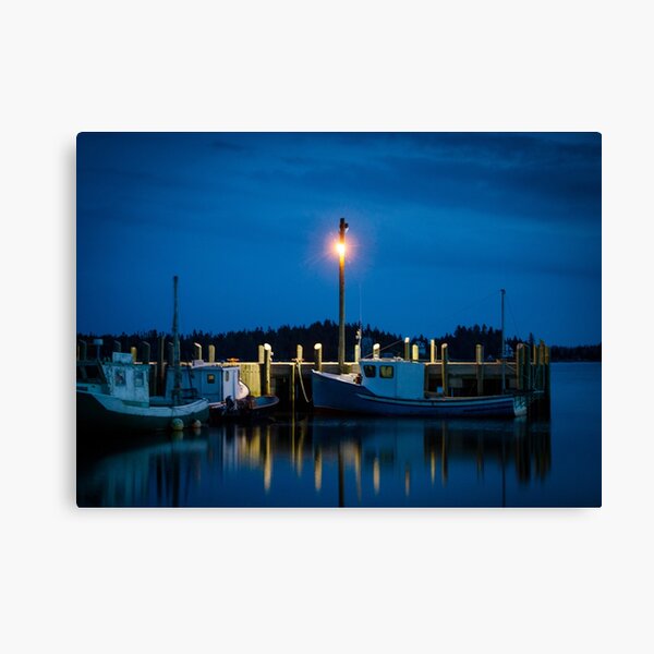 Fishing Boats at Blue Hour Canvas Print