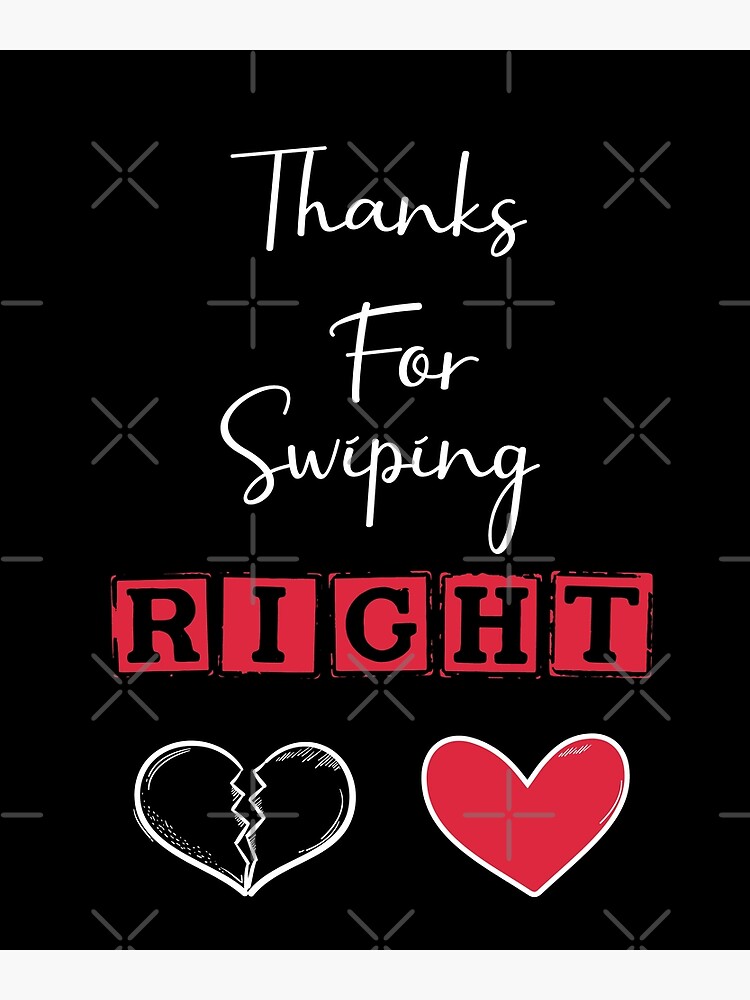 Funny Thanks for swiping right - Valentine's day  Greeting Card for Sale  by Raiko-art