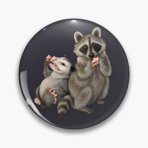 Item preview, Possum and raccoon with pizza designed and sold by Mehu.
