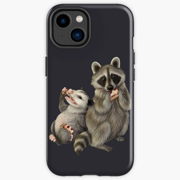 Possum and raccoon with pizza iPhone Tough Case