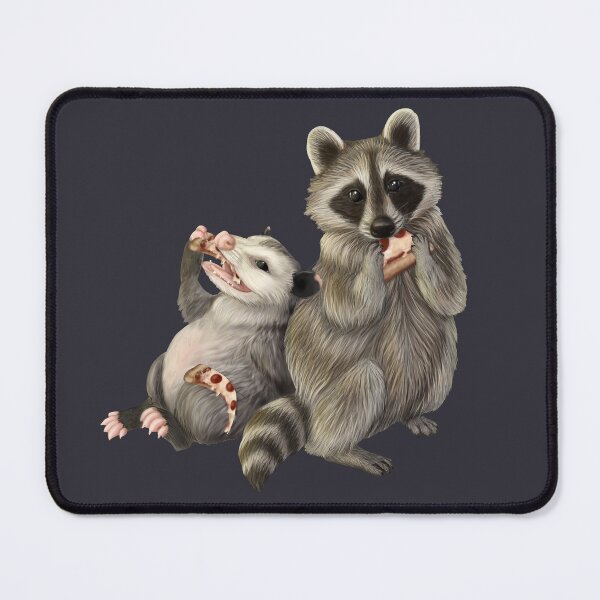 Item preview, Possum and raccoon with pizza designed and sold by Mehu.