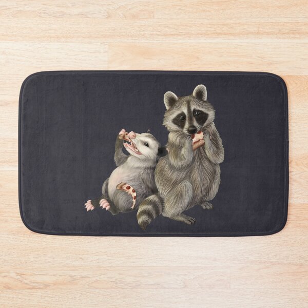 Item preview, Possum and raccoon with pizza designed and sold by Mehu.