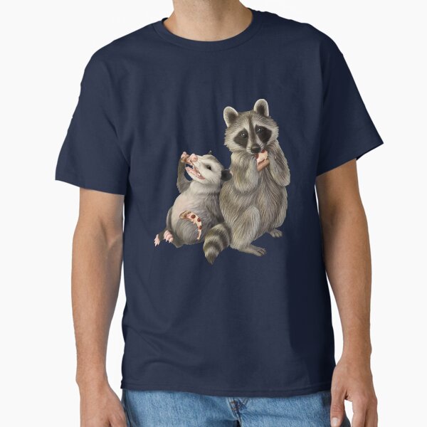 Item preview, Possum and raccoon with pizza designed and sold by Mehu.