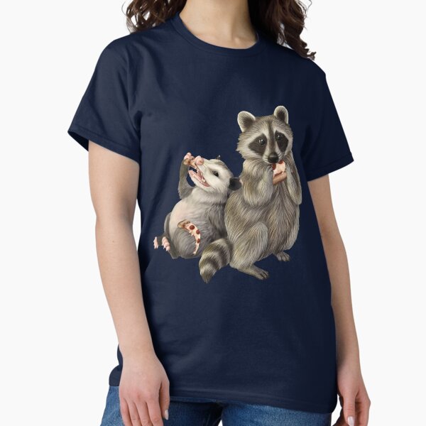 Aperçu de l'œuvre Opossum et raton laveur avec pizza créée et vendue par Mehu.