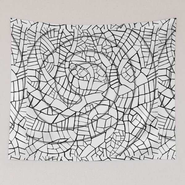 Item preview, Black and White Puzzling Swirl designed and sold by cherdoodles.
