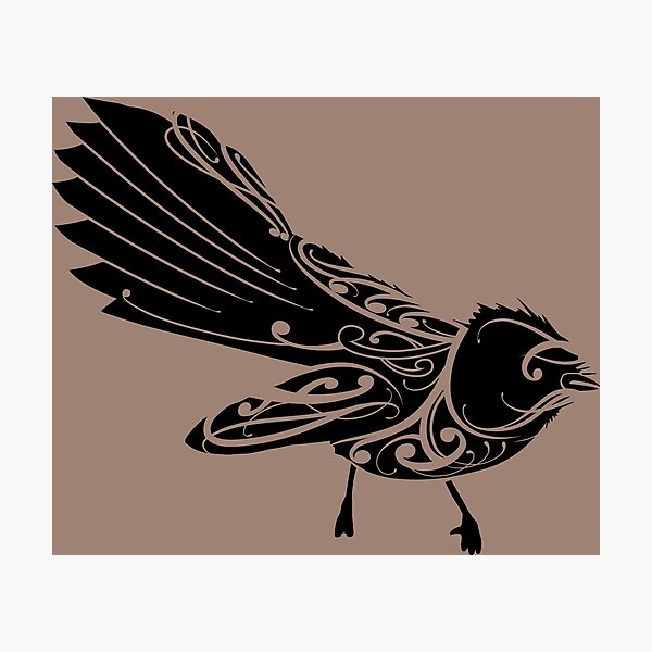 Item preview,  New Zealand Native Piwakawaka Bird - Fantail designed and sold by Kiwidom.
