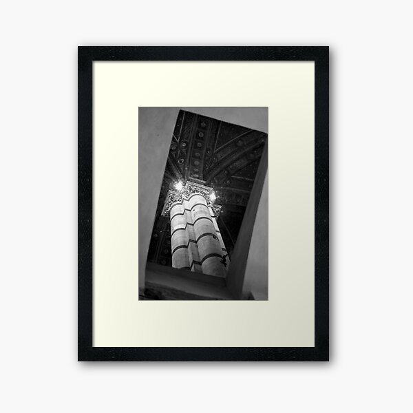 Marble column from below the ground Framed Art Print
