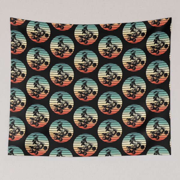 Item preview, Vintage Retro Sunset Quad Girl -Motocross designed and sold by Rally-Girl.