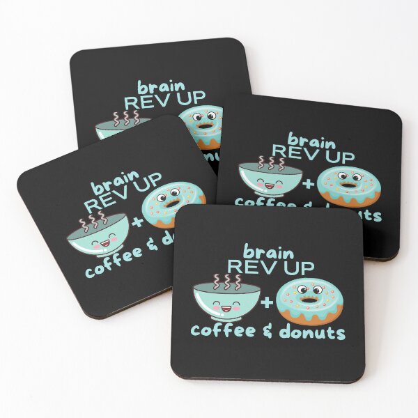 Item preview, Cute Coffee & Donuts Brain Rev Up designed and sold by OrangePyramid.