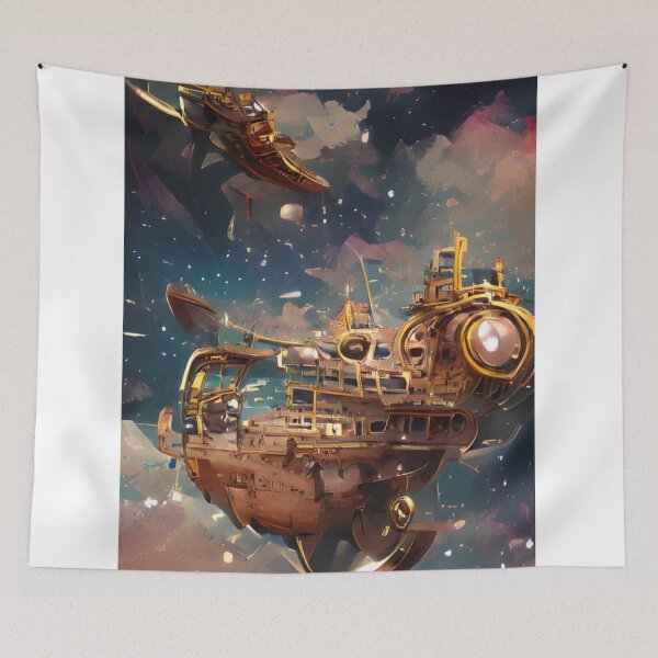 Item preview, Steampunk Ship in Space designed and sold by banjoe47.