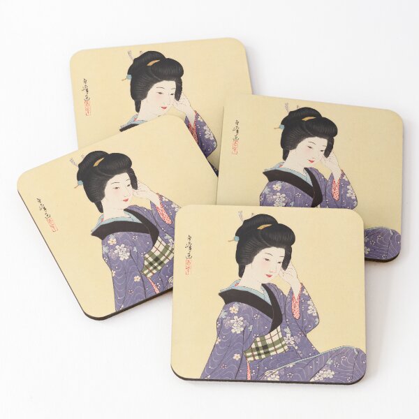 Item preview, Japanese Art - Young Girl by Hirano Hakuho designed and sold by Ukiyo-Studio.