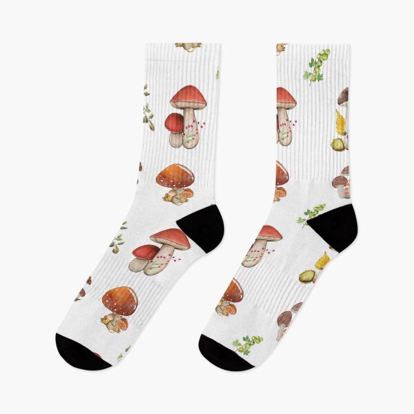 Item preview,  Watercolor Wild Mushrooms, Berries and Mouse designed and sold by silviaol.
