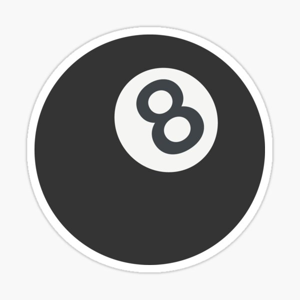 "8 Ball Emoji " Sticker by SteeShaw Redbubble
