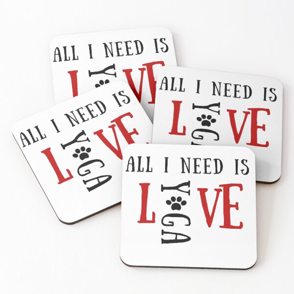 Item preview,  All i need is love and yoga and a dog positive quote designed and sold by Coolclassy.