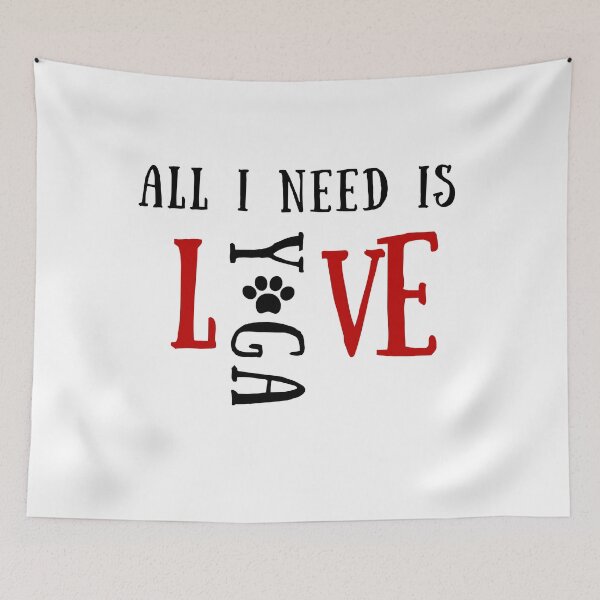 Item preview,  All i need is love and yoga and a dog positive quote designed and sold by Coolclassy.