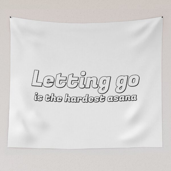 Item preview, YOGA QUOTES Letting go is the hardest asana designed and sold by Inspirationmotivation.
