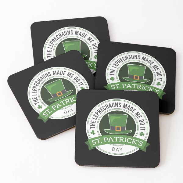 Item preview, The Leprechauns Made Me Do It Funny Green And White st patricks day Logo  designed and sold by pedrored369.