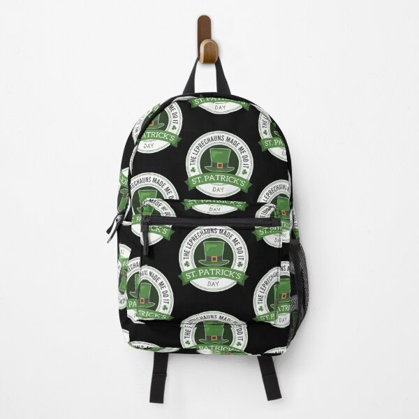 Item preview, The Leprechauns Made Me Do It Funny Green And White st patricks day Logo designed and sold by pedrored369.