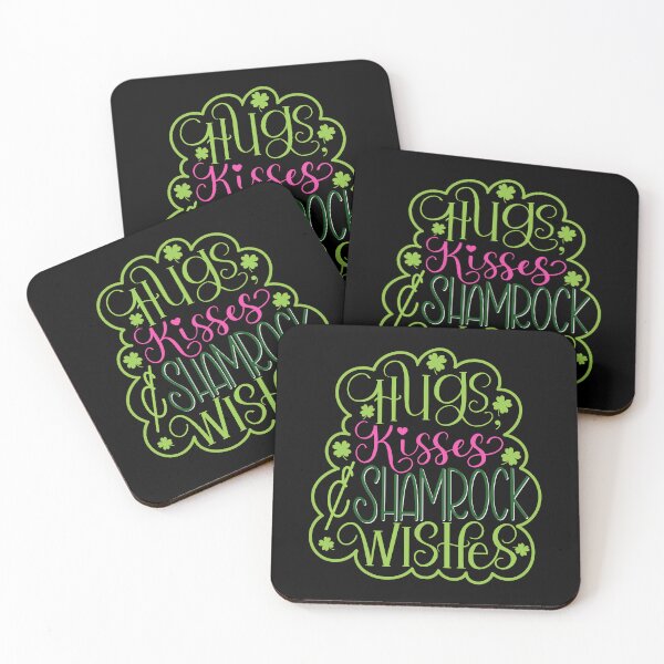 Item preview, Hugs, Kisses and Shamrock Wishes St. Patrick’s Day Irish (Black) designed and sold by Gsallicat.