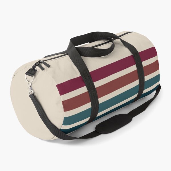 Vintage Retro 70s Sport Stripes Duffle Bag