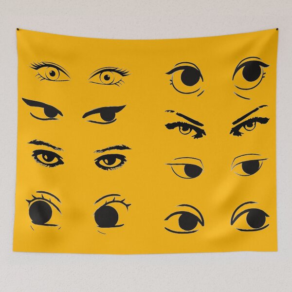 Item preview, Eyes Are On You Creepy Black And orange Pattern designed and sold by Cora Gregory.