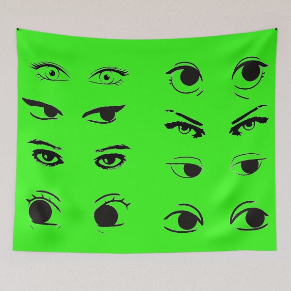 Item preview, Eyes Are On You Creepy Black And Green Pattern designed and sold by Cora Gregory.