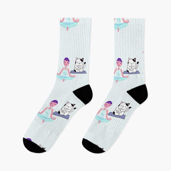 Item preview, Yoga with cute cat is lifestyle (Girl Lifestyle) designed and sold by Yasmine Mohammed.