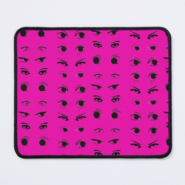 Item preview, Todos los ojos están puestos en ti Patrón espeluznante negro y rosa designed and sold by Cora Gregory.