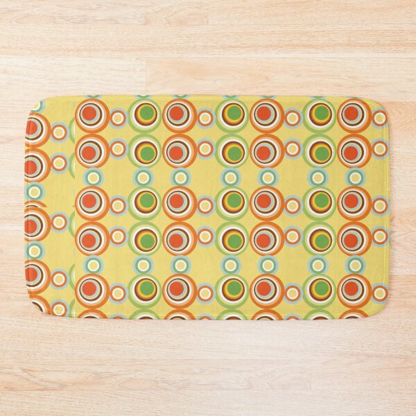 Item preview, Mid Century Modern Deco Bubbles Print Pattern Mod Design Gold Blue Green designed and sold by Shayna Westfall.