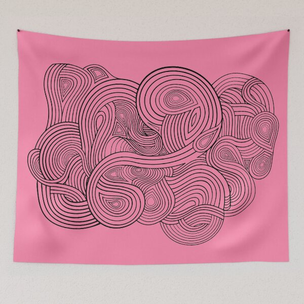 Item preview, Abstract Black and White Hand Drawn Ribbons Design  designed and sold by Alondra.