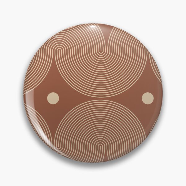 Item preview, Geometric Lines in Terracotta and Beige 6 designed and sold by nineFlorals.