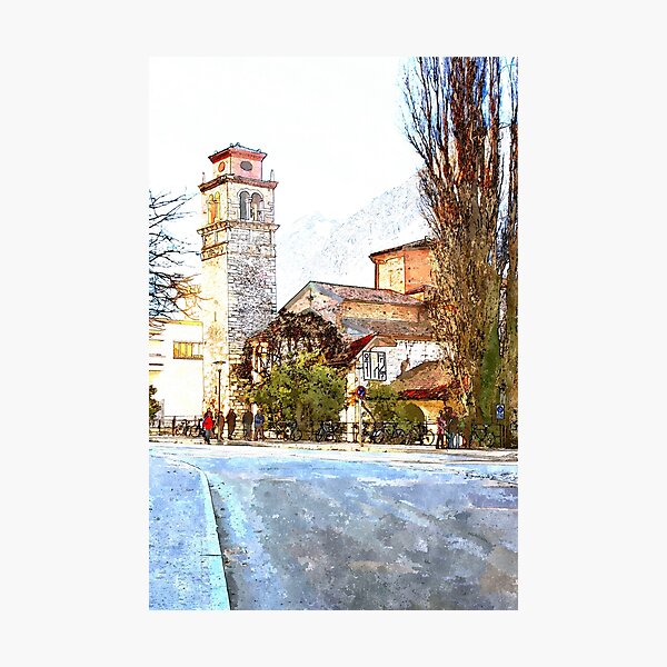 Item preview, Street and church designed and sold by Giuseppe Cocco.