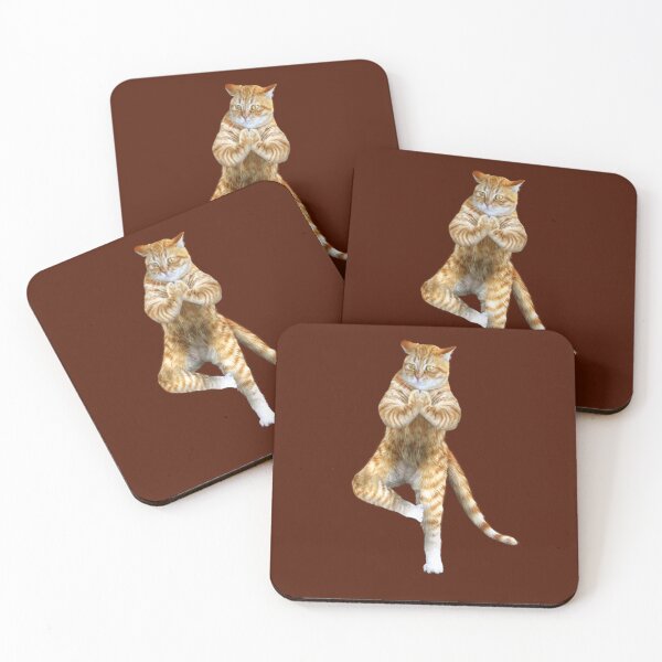 Item preview, YOGA TREE POSE – CAT YOGA TREE ASANA, VRIKSASANA designed and sold by Danicus666.