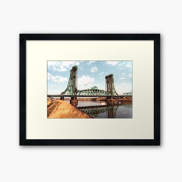 Newport Bridge. Framed Art Print