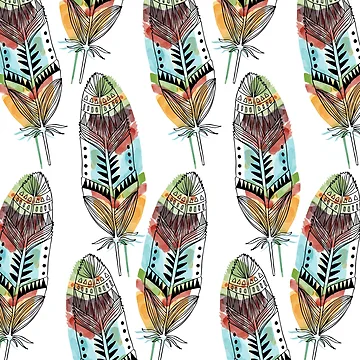 Artwork thumbnail, Feathers Pattern by Orce Vasilev