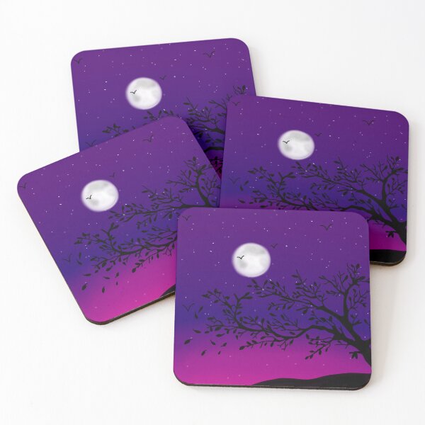 Item preview, Moonlight with moon and tree silhouette (Merch) designed and sold by Whitetiger5690.