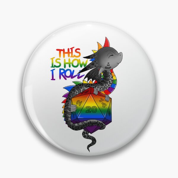Item preview, Pride Flag Dragon with D20 designed and sold by MickysArt.