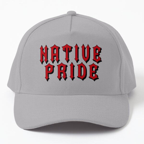 Native Pride 0ld English Red Black Letters