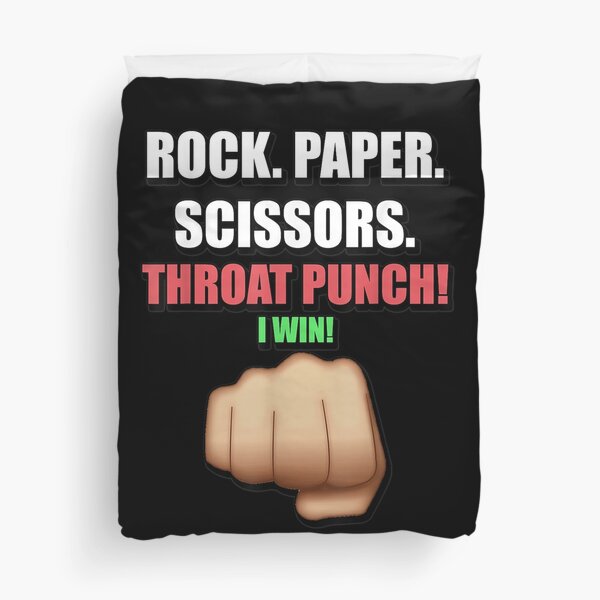 Artikel-Vorschau von Funny Rock Paper Scissors Throat Punch I Win , designt und verkauft von mchargue12.